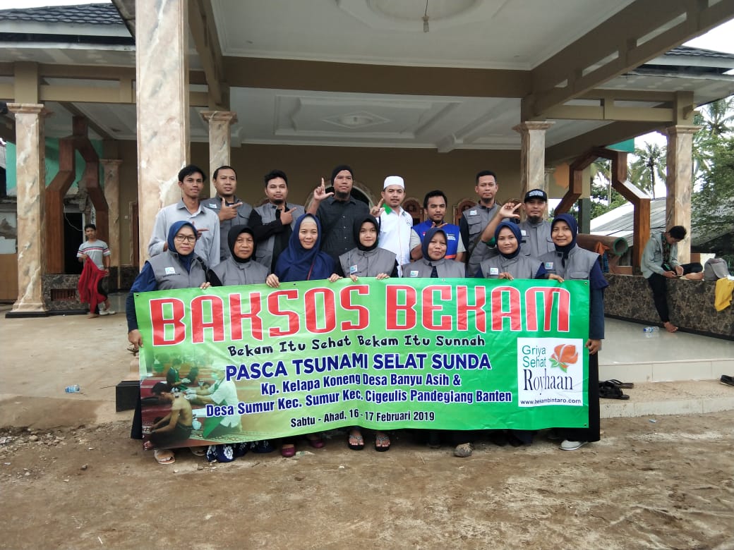 Baksos Bekam Pasca Tsunami Selat Sunda Banten 2019