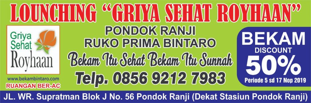 Launching Klinik Baru dan Promo Diskon 50 Peresen Bekam Griya Sehat Royhaan